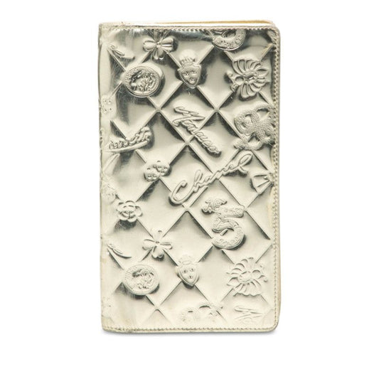 Chanel Icon Symbol Charm Wallet Gold Patent Leather