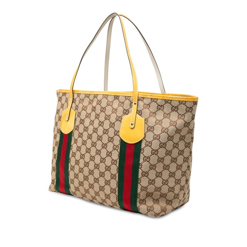 Gucci GG Canvas Sherry Line Jolly Tote Shoulder Bag Beige Brown — view 2