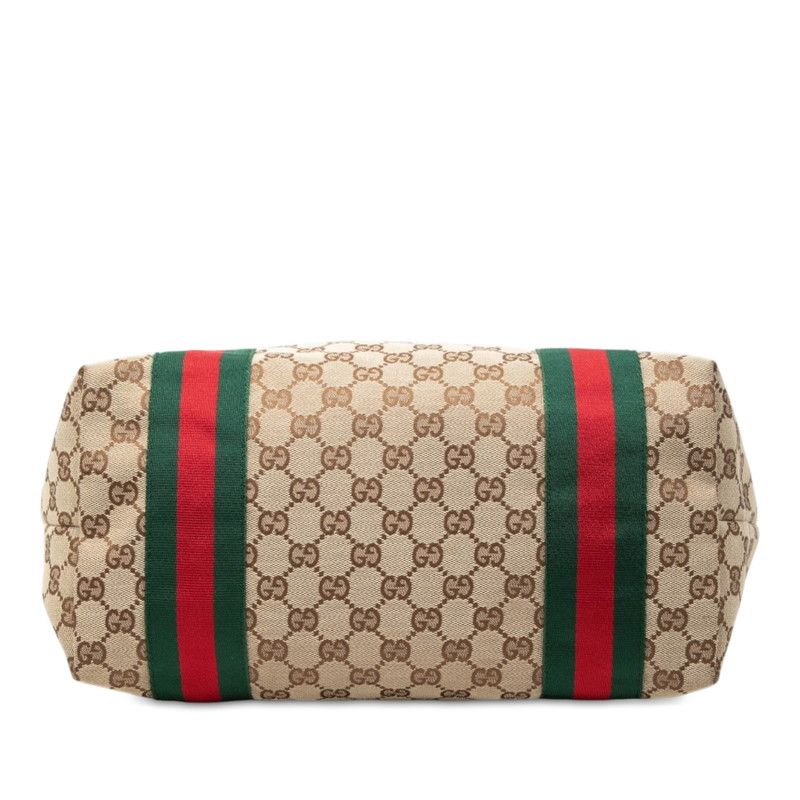 Gucci GG Canvas Sherry Line Jolly Tote Shoulder Bag Beige Brown — view 3