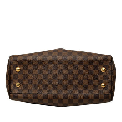 Louis Vuitton Damier Trevi PM 2-Way Shoulder Bag Brown Leather — view 3