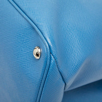 Prada Tote Bag Blue Saffiano Leather — view 6