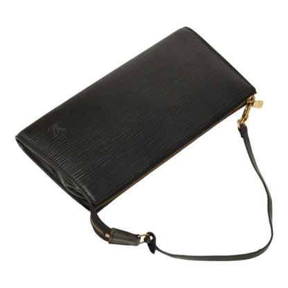 Louis Vuitton Epi Pochette Accessoires Pouch Handbag Noir Black Leather — view 7