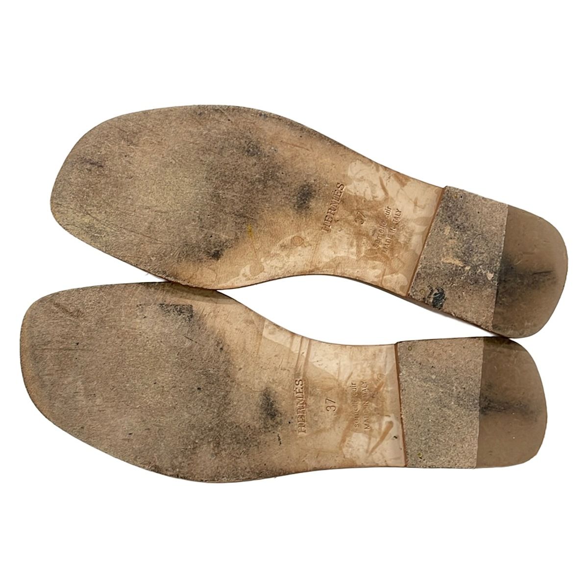 Hermes Mules Oran White Leather — view 4