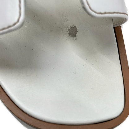 Hermes Mules Oran White Leather — view 7