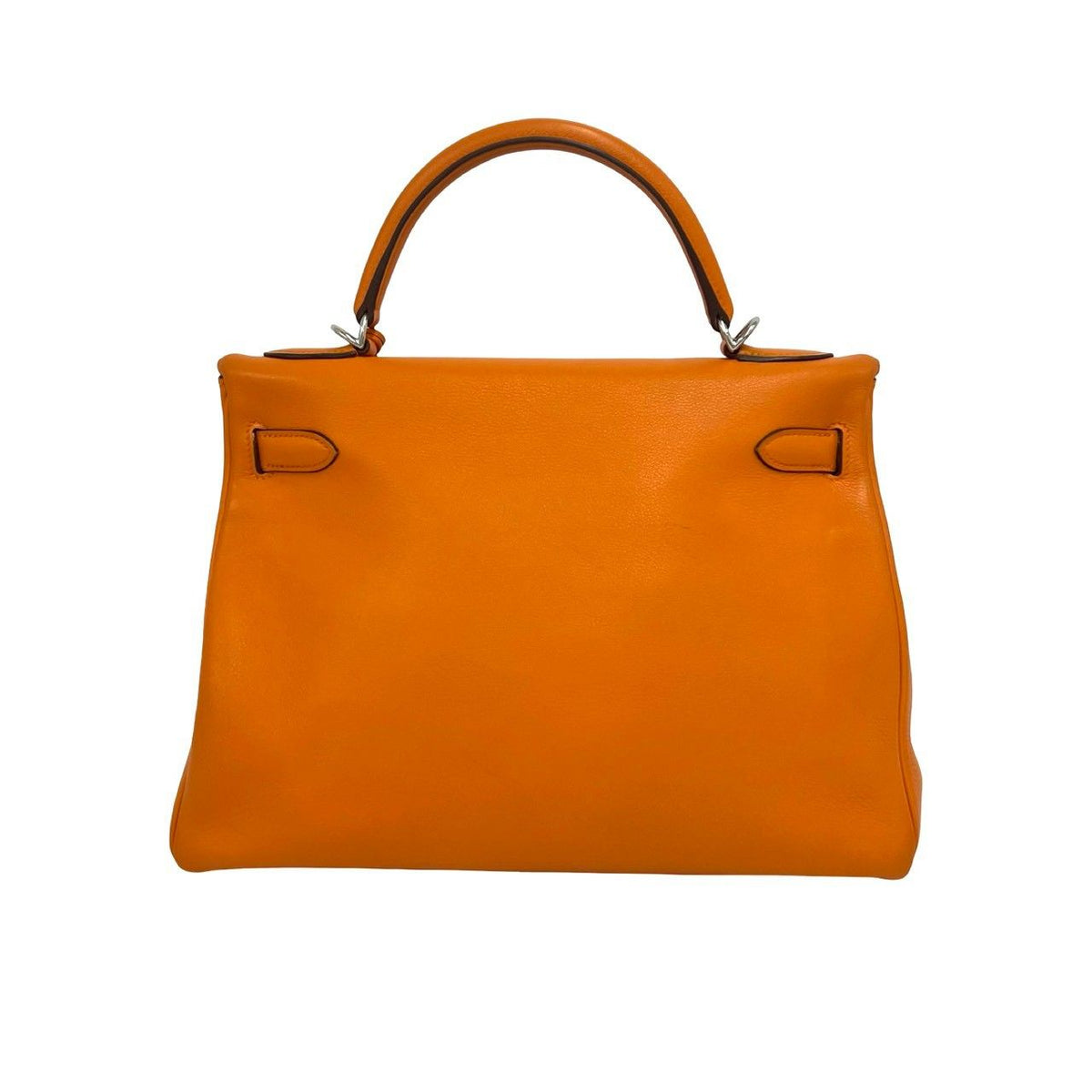 Hermes Kelly 35 Chevre Leather 2-Way Shoulder Bag Orange — view 3