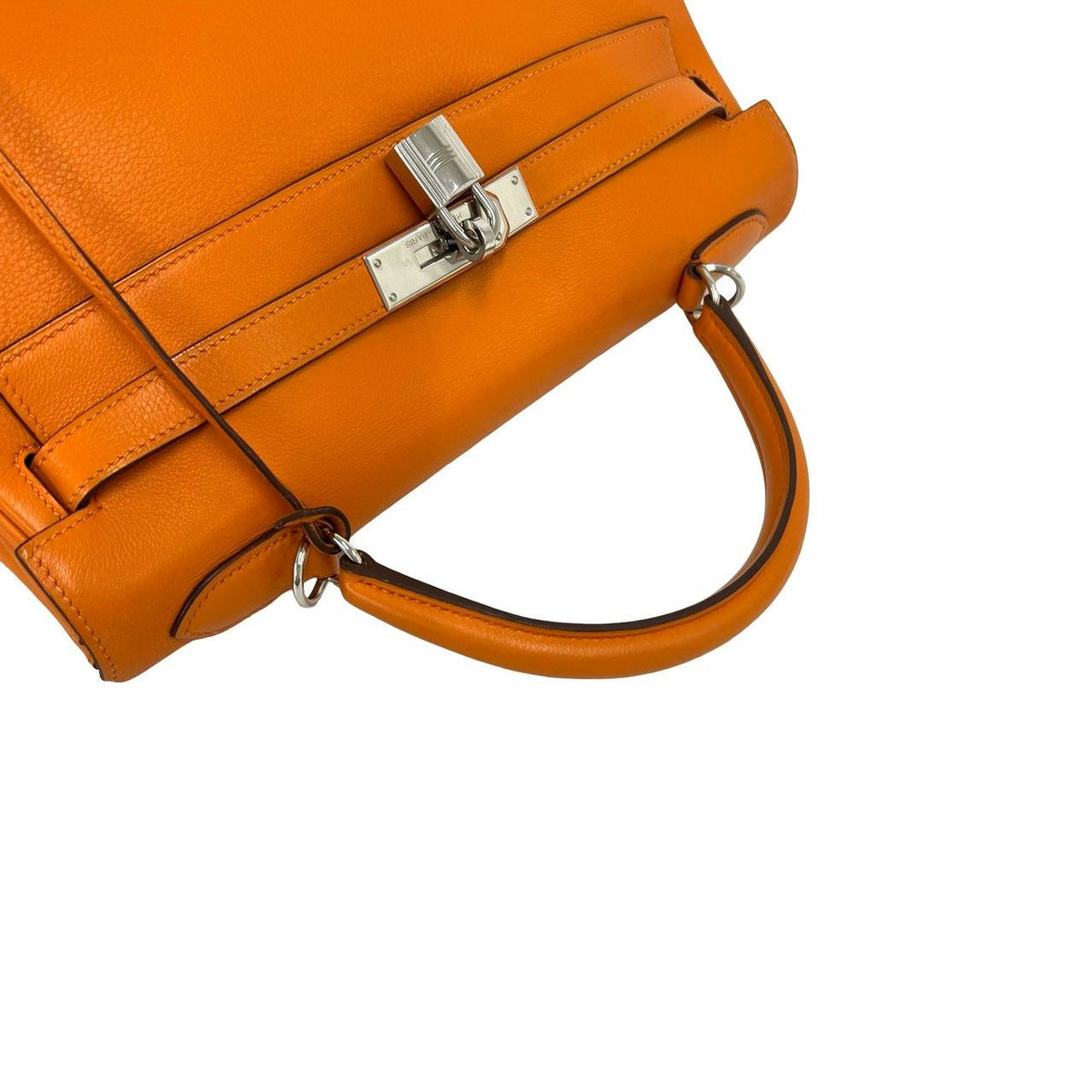 Hermes Kelly 35 Chevre Leather 2-Way Shoulder Bag Orange — view 4