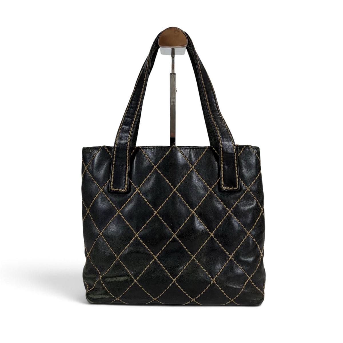 Chanel Wild Stitch Tote Bag Black Mini — view 3