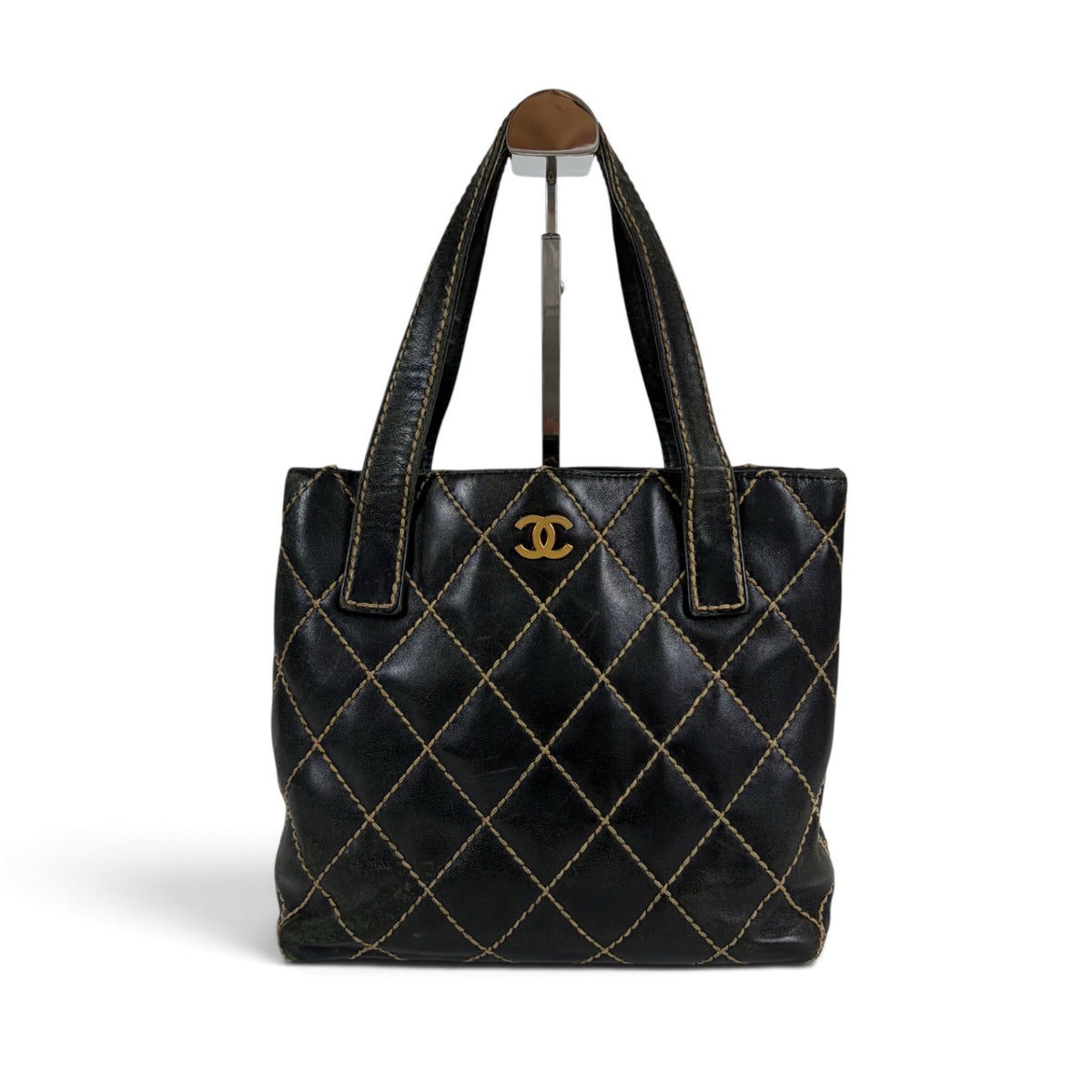 Chanel Wild Stitch Tote Bag Black Mini — view 2