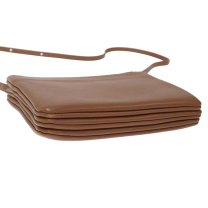 Celine by Phoebe Philo Trio Small Leather Shoulder Bag Brown — view 4