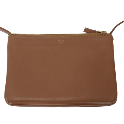 Celine by Phoebe Philo Trio Small Leather Shoulder Bag Brown — view 2