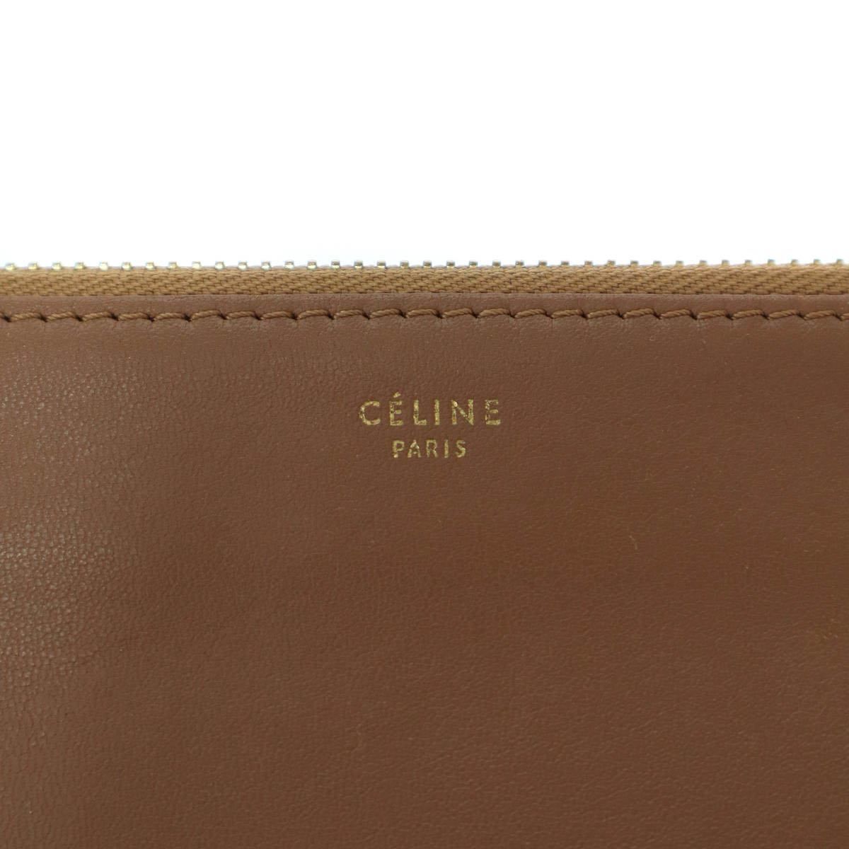 Celine by Phoebe Philo Trio Small Leather Shoulder Bag Brown — view 5