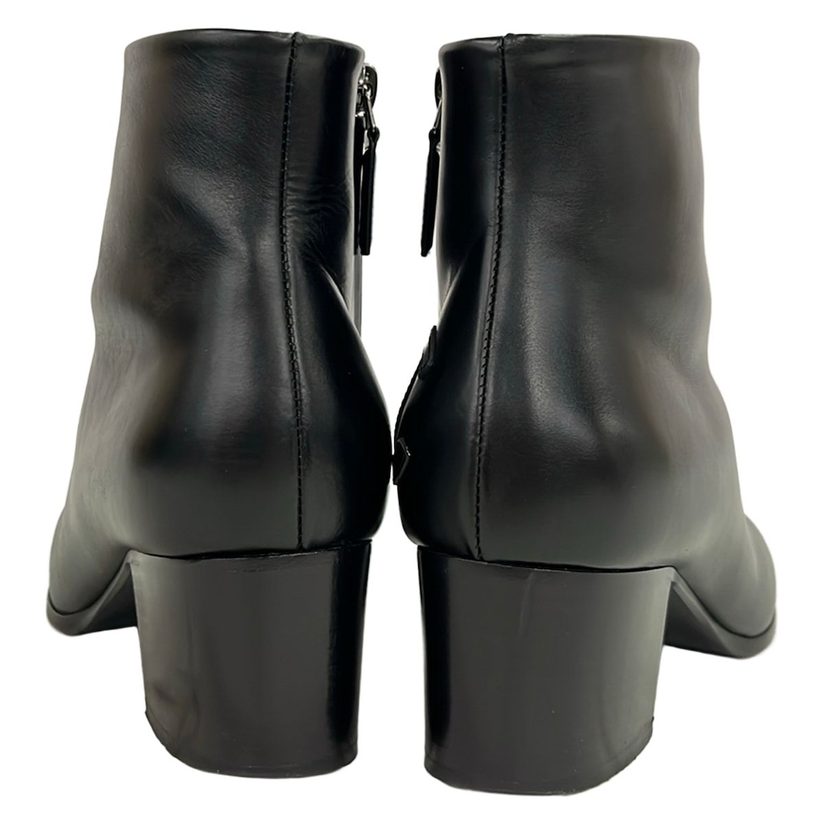 Chanel Short Boots Black CC Logo Leather — view 3