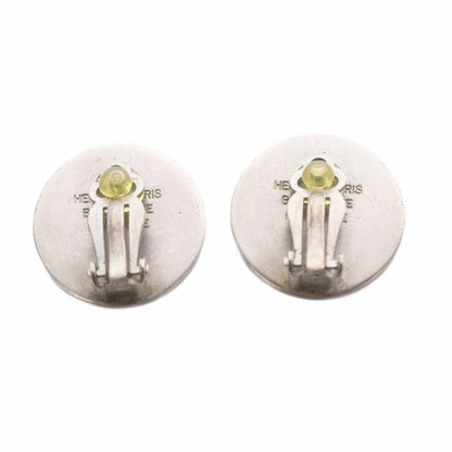 Hermes Sellier Earrings Silver — view 2