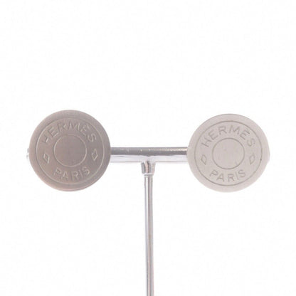 Hermes Sellier Earrings Silver — view 5