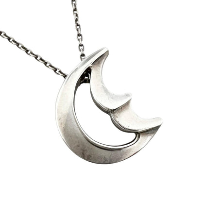 Tiffany & Co Crescent Moon 925 Sterling Silver Necklace