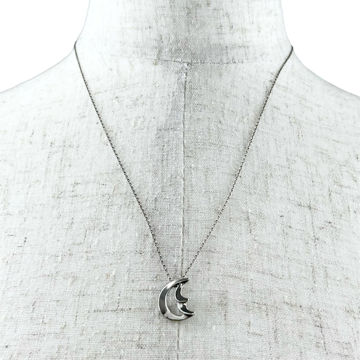 Tiffany & Co Crescent Moon 925 Sterling Silver Necklace — view 3