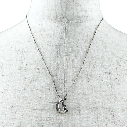 Tiffany & Co Crescent Moon 925 Sterling Silver Necklace — view 3