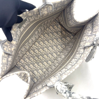 Dior Book Tote Oblique All Over Print Scarf Canvas Gray — view 3