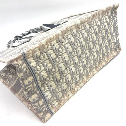 Dior Book Tote Oblique All Over Print Scarf Canvas Gray — view 6