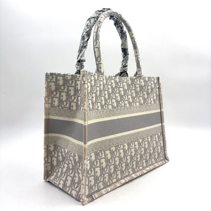 Dior Book Tote Oblique All Over Print Scarf Canvas Gray — view 2