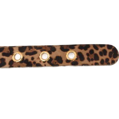Gucci Wide Belt Calf Hair Leopard Square Buckle — view 5