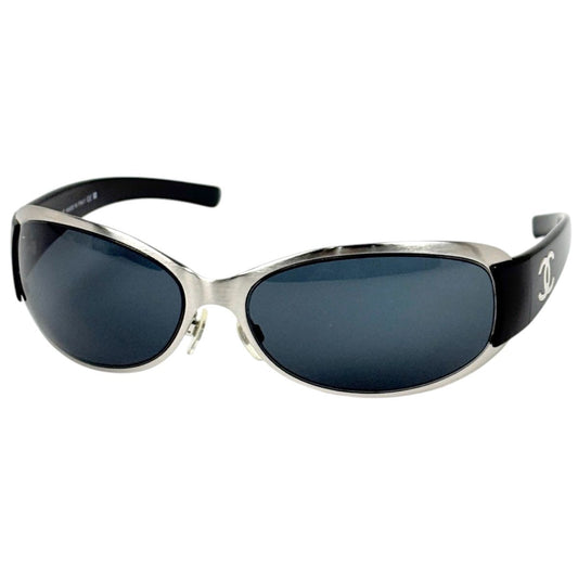 Chanel Sunglasses CC Logo Acetate Metal Black Eyewear