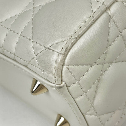 Dior Handbag Lady 2-Way Leather White — view 3