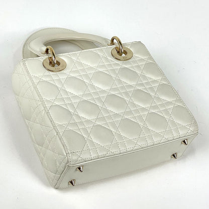Dior Handbag Lady 2-Way Leather White — view 2