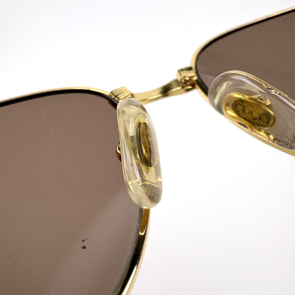 Gucci Sunglasses Eyewear Demi Pattern Horsebit Metal Acetate Gold Red — view 5