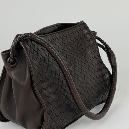 Bottega Veneta Shoulder Bag Intrecciato Leather Brown — view 5