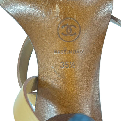 Chanel Sandals Beige Leather — view 6