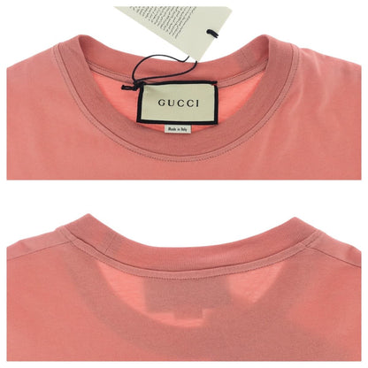 Gucci Sheep Embroidery Rhinestone Pink Cotton Jbsx Short Sleeve T-Shirt XS — view 7