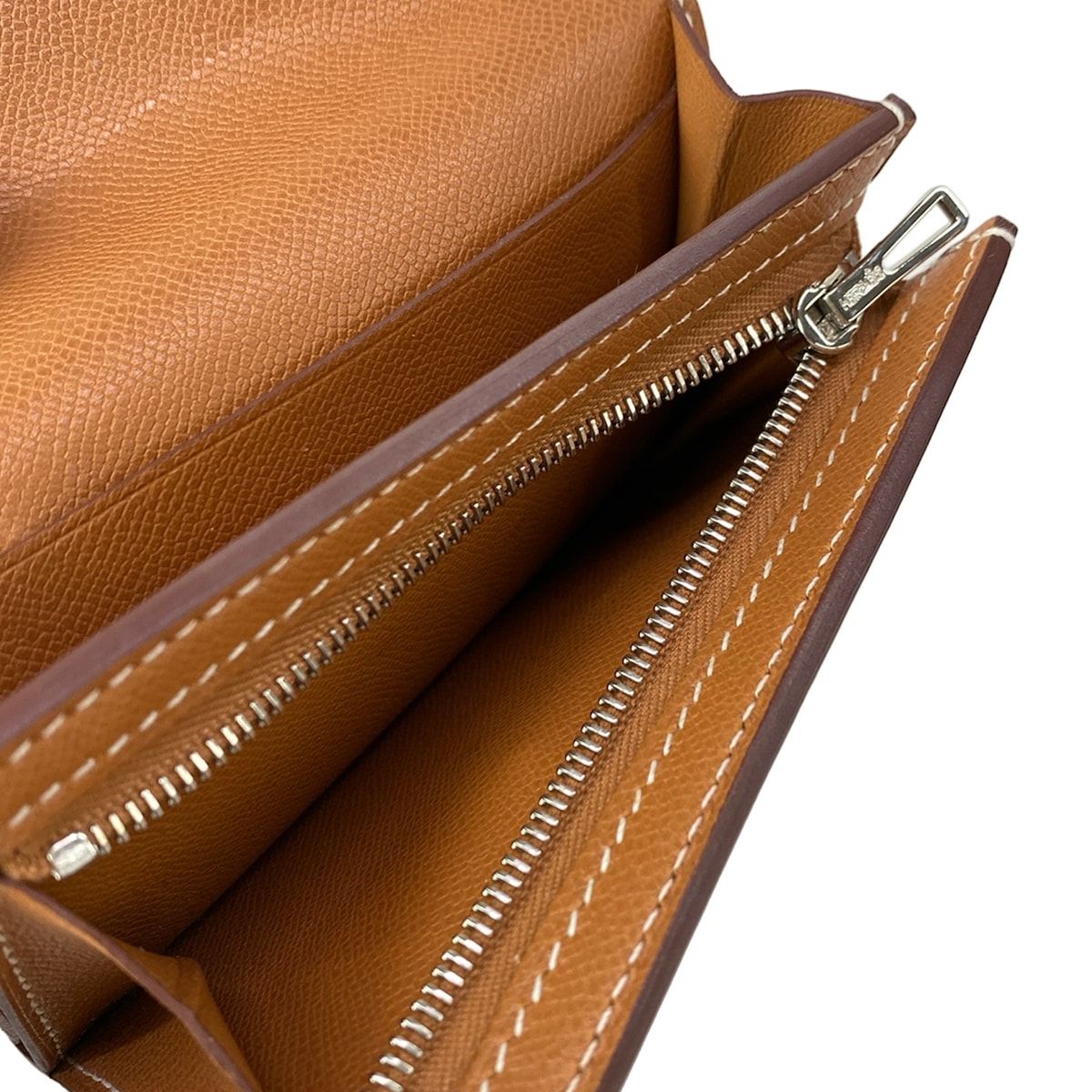 Hermes Wallet Kelly Pocket Slim Gold Silver — view 5