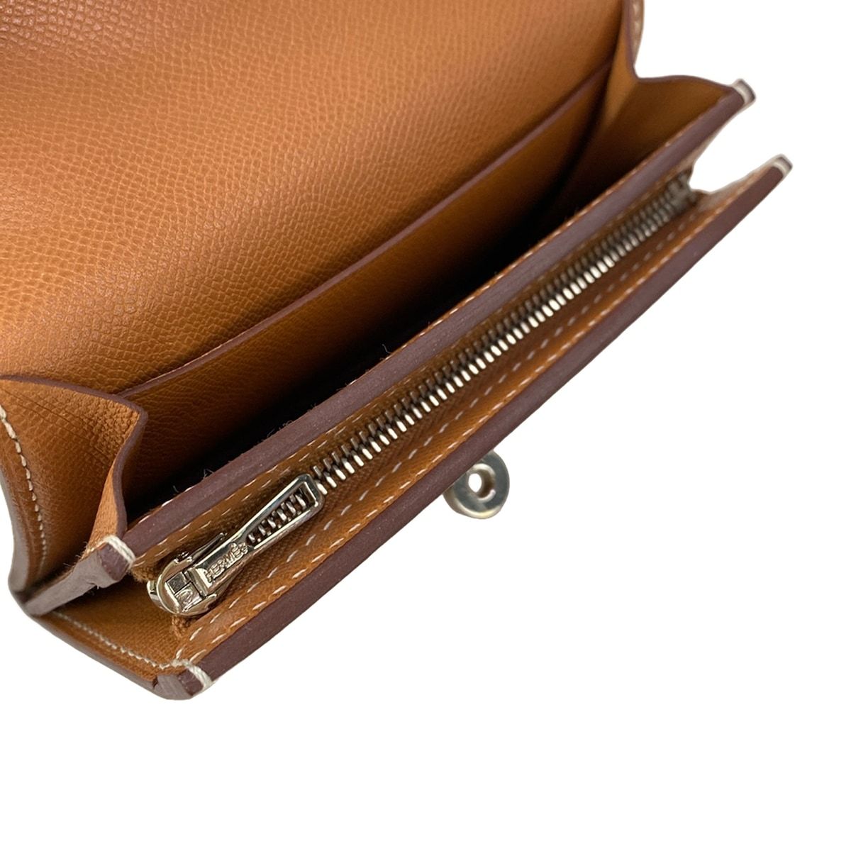 Hermes Wallet Kelly Pocket Slim Gold Silver — view 4