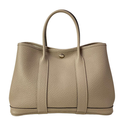 Hermes Tote Bag Garden Party 30 TPM Tourtiere Gray Silver — view 3