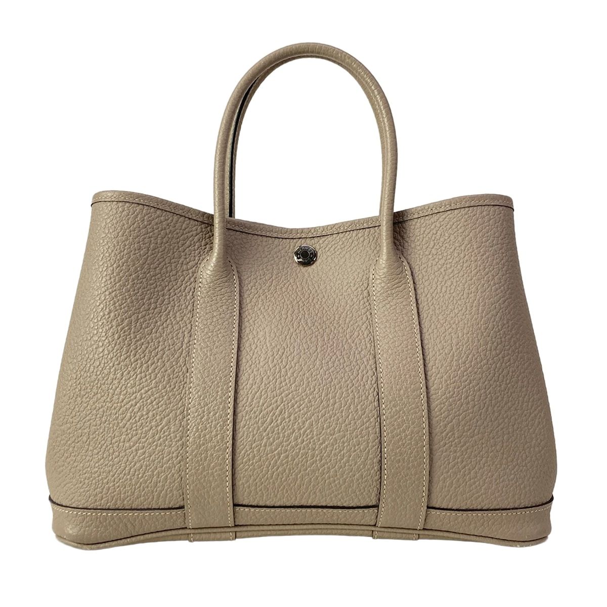 Hermes Tote Bag Garden Party 30 TPM Tourtiere Gray Silver