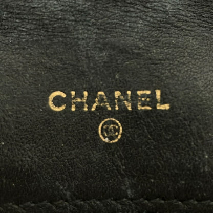 Chanel Bifold Wallet Bicolor Black CC Logo Silver Leather — view 5