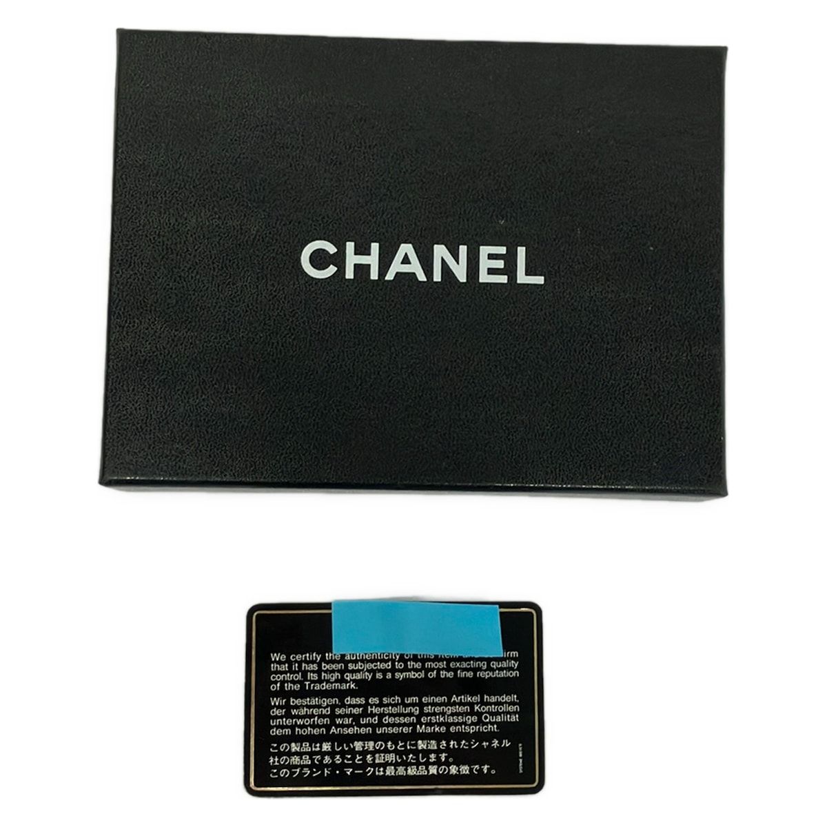 Chanel Bifold Wallet Bicolor Black CC Logo Silver Leather — view 6