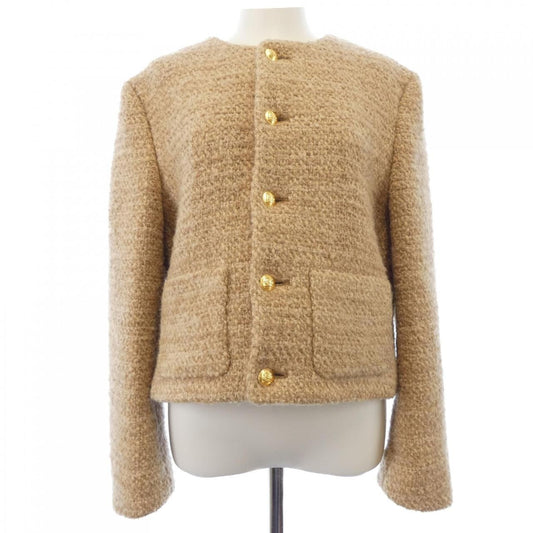 Celine Collarless Jacket Beige