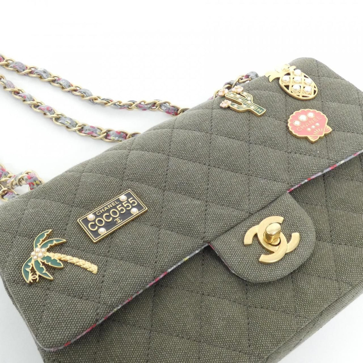 Chanel Shoulder Bag Khaki — view 7