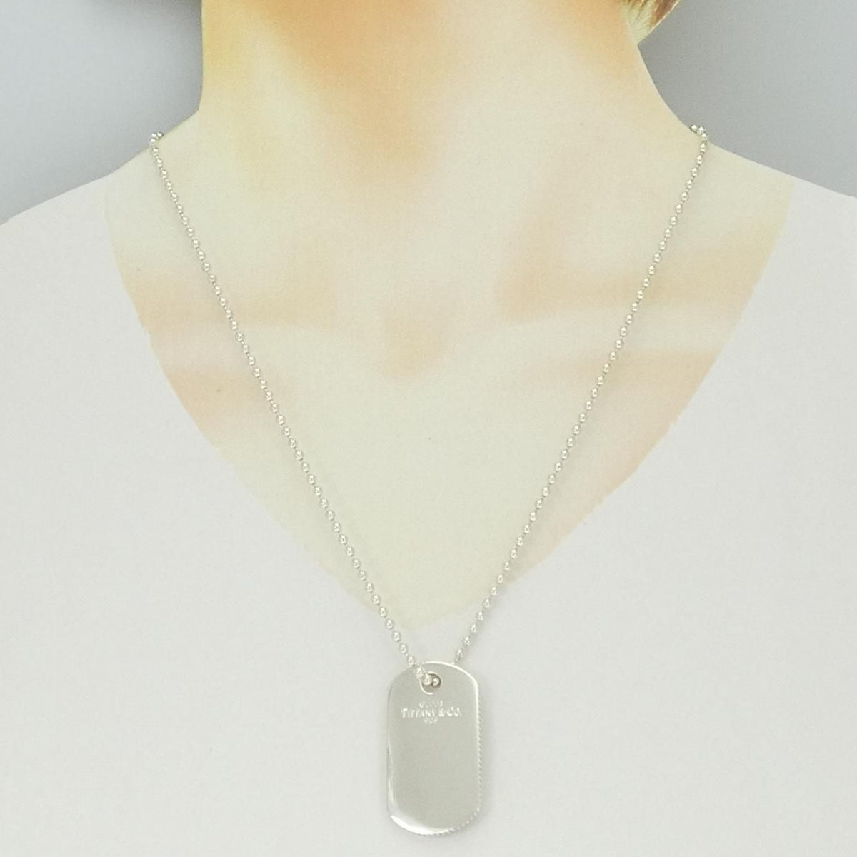 Tiffany & Co Coin Edge Dog Tag Necklace — view 6
