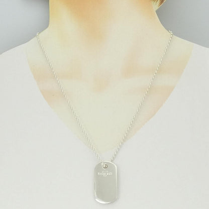 Tiffany & Co Coin Edge Dog Tag Necklace — view 6