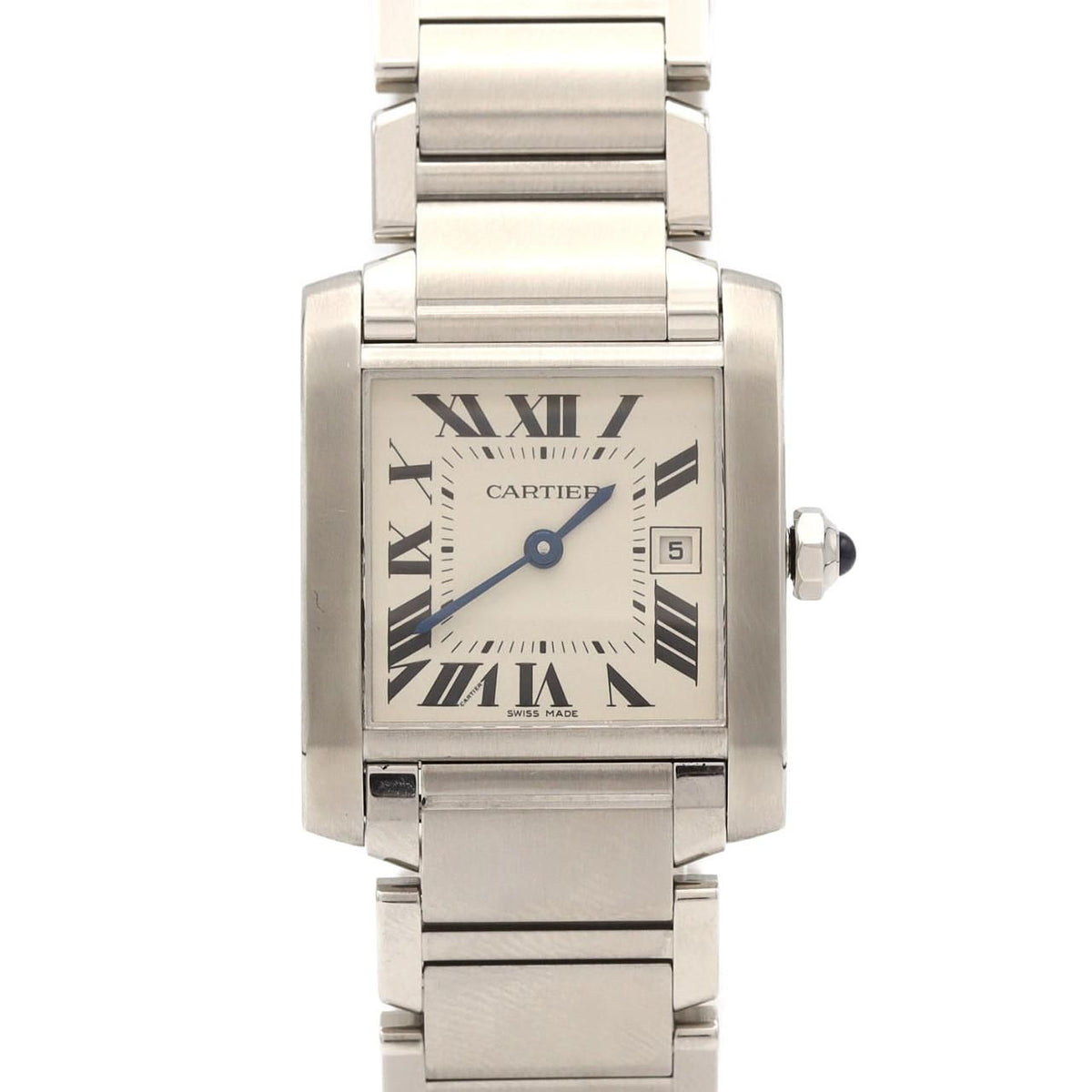 Cartier Tank Francaise MM Date SS Quartz Watch