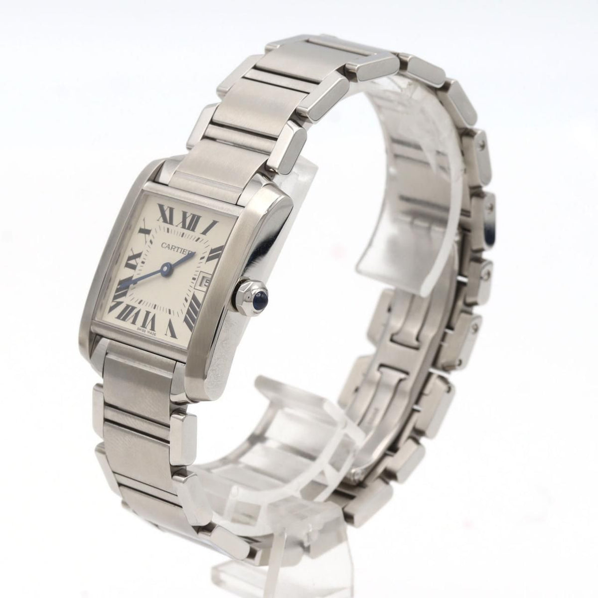 Cartier Tank Francaise MM Date SS Quartz Watch — view 2