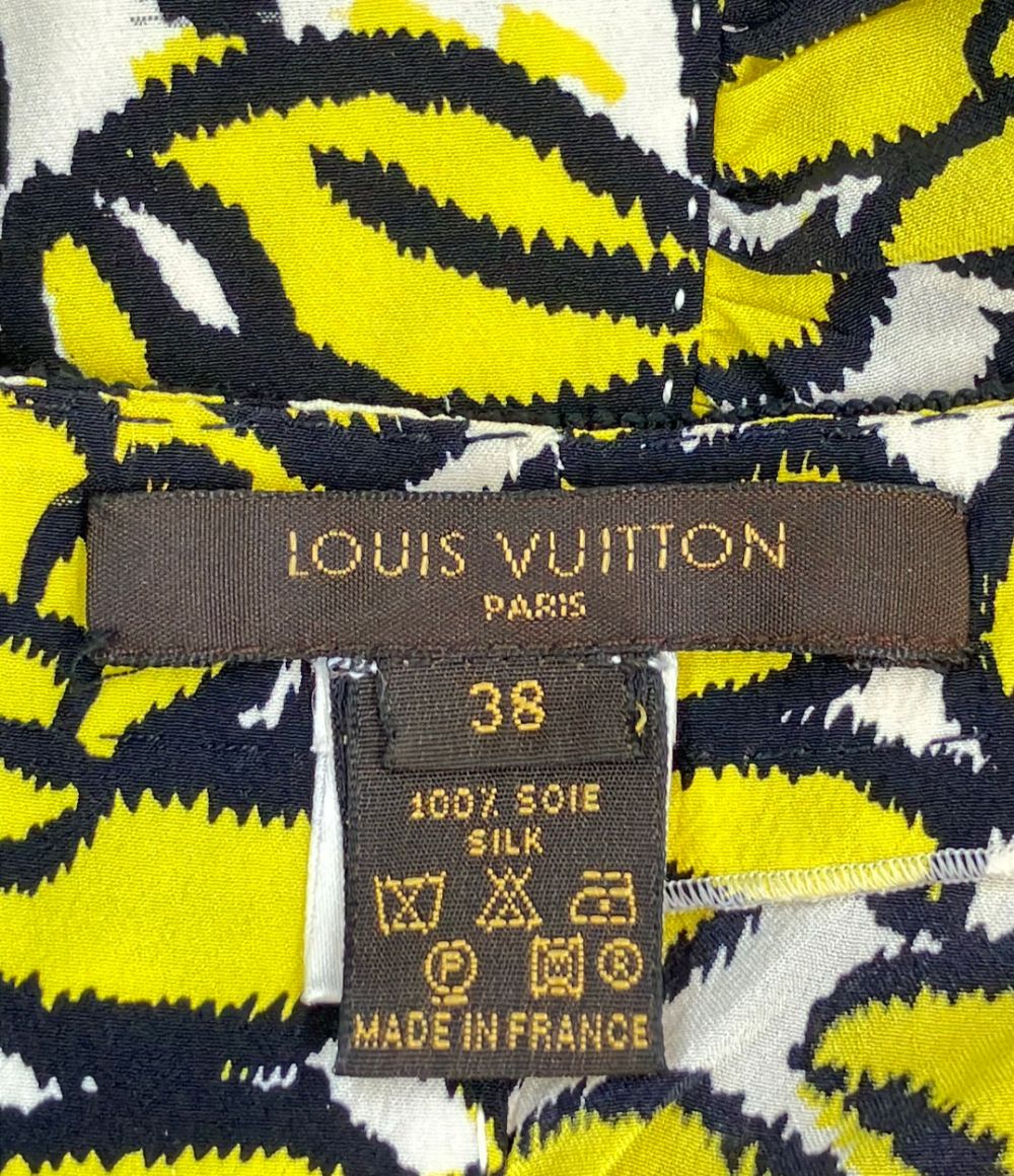 Louis Vuitton Flower Print Long Skirt Silk 100% 38 — view 3