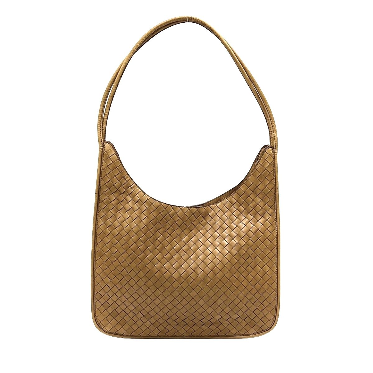Bottega Veneta Shoulder Bag Intrecciato Light Brown Leather