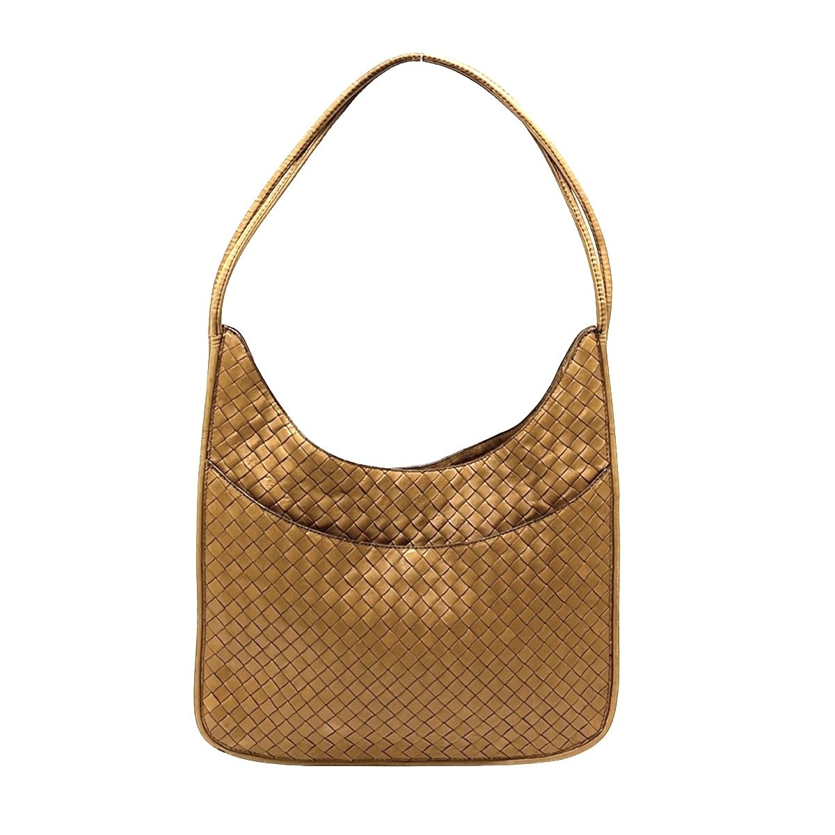 Bottega Veneta Shoulder Bag Intrecciato Light Brown Leather — view 3
