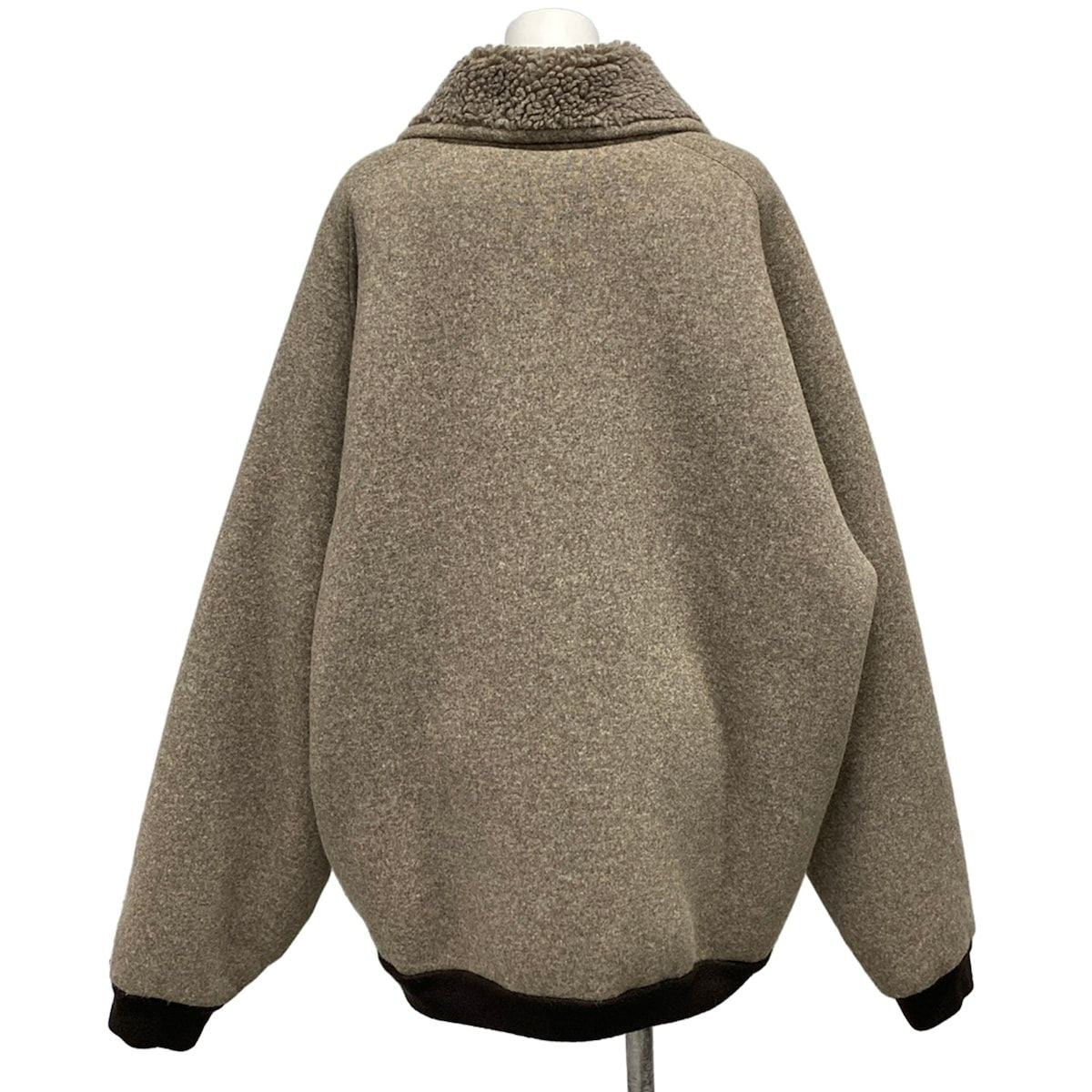 Miu Miu Jacket Cotton Fleece Zipper Greige Long Sleeve — view 2