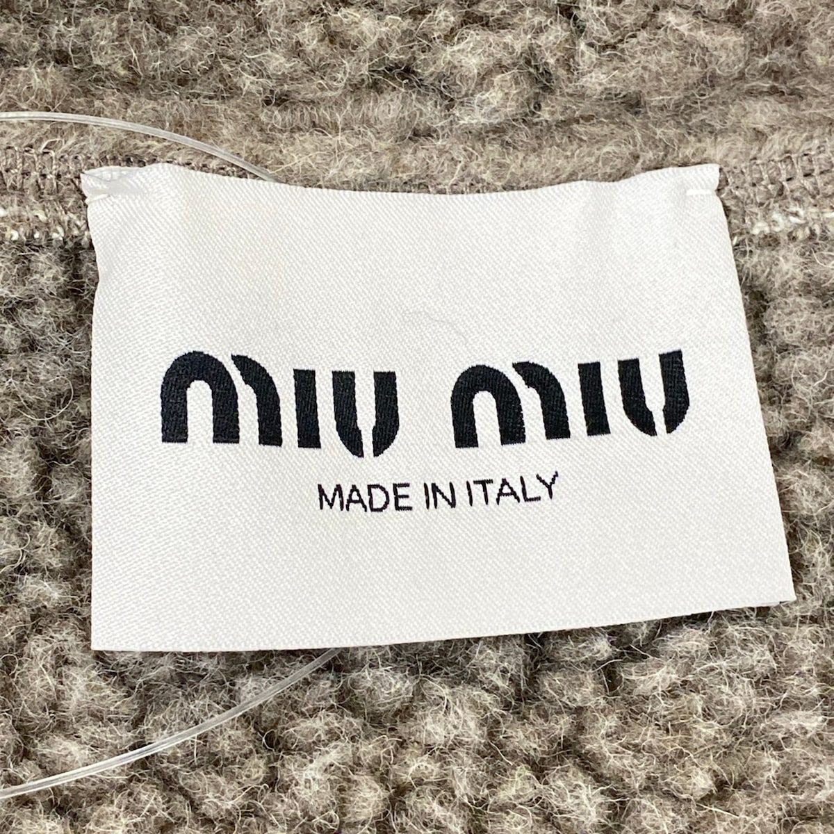 Miu Miu Jacket Cotton Fleece Zipper Greige Long Sleeve — view 4