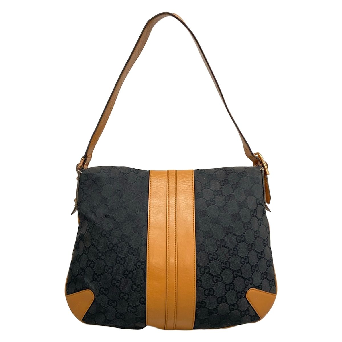 Gucci Shoulder Bag Horsebit Navy Leather — view 3